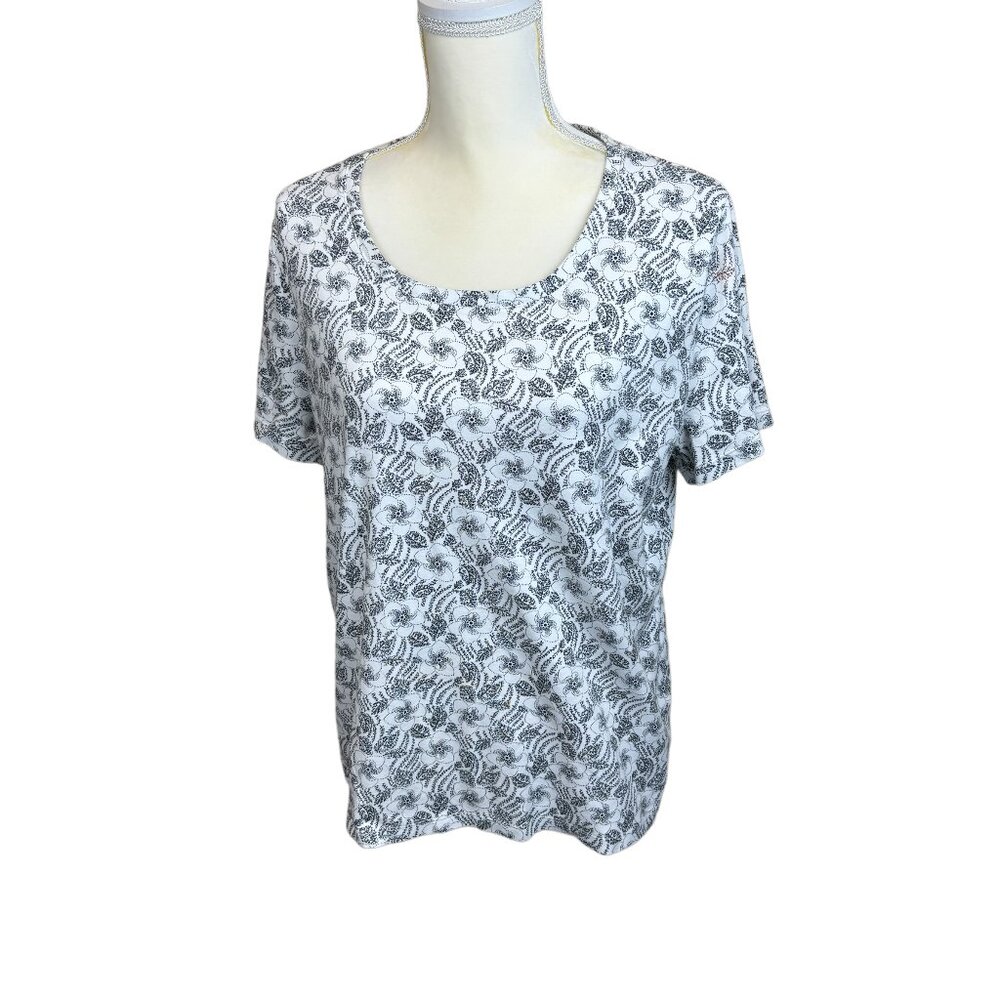 White Stag short-sleeve t-shirt, size 2XL, floral print, beach, vacation, summer